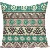 FUIENKO Housse De Coussin De Canapé Géométrique Simple De Style Rétro Housse De Coussin De Couture à La Maison 40x40cmx2 [568]