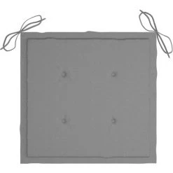 INLIFE Coussins De Chaise De Jardin 2 Pcs Gris 50x50x3 Cm -France Coussin et housse de coussin Soldes Boutique 56252985 5