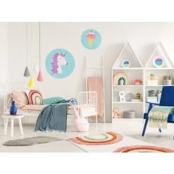 OZAIA Coussin Arc-en-ciel Fait Main En Coton ARCHY - 45 X 45 Cm - Multicolore - Multicolore -France Coussin et housse de coussin Soldes Boutique 56381380 3