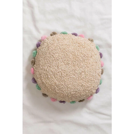 Coussin Rond En Coton (Ø44 Cm) Vayana SKLUM Coton - Multicolore Fresh 3 Coussin Rond En Coton (Ø44 Cm) Vayana SKLUM Coton - Multicolore Fresh – Image 3