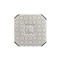 DOUCEUR D'INTRIEUR Galettes De Chaise Douceur D Intérieur GALETTE 4 RABATS 36 X 36 X 3.5 CM POLYESTER IMPRIME GRIS X2 Gris