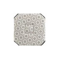 DOUCEUR D'INTRIEUR Galettes De Chaise Douceur D Intérieur GALETTE 4 RABATS 36 X 36 X 3.5 CM POLYESTER IMPRIME SALTO X2 Gris