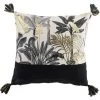 1001KDO POUR LA MAISON Coussin Pompons 40 X 40 Cm Tropic Palmiers