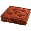 1001KDO POUR LA MAISON Coussin De Sol Matelassé Terracotta 45cm