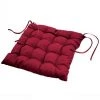 1001KDO POUR LA MAISON Coussin De Chaise Assise Matelassé 40 X 40 Cm Bordeaux