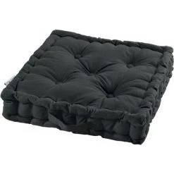1001KDO POUR LA MAISON Coussin De Sol Matelassé Noir 45cm
