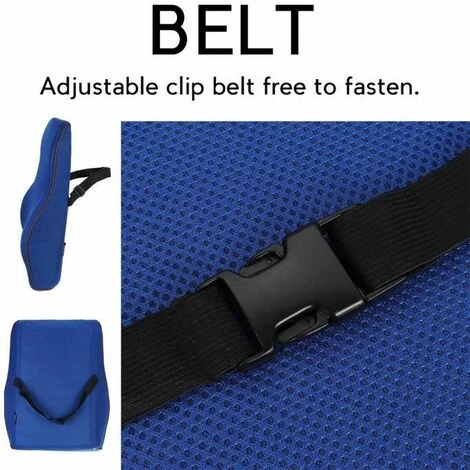 Doux Coussin De Dos En Mousse À Mémoire De Forme Dos Taille -BLEU FUIENKO 4 Doux Coussin De Dos En Mousse À Mémoire De Forme Dos Taille -BLEU FUIENKO – Image 4