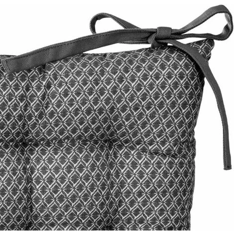 Lot De 2 Galettes De Chaise - 38 X 38 Cm. - Gris FUIENKO 2 Lot De 2 Galettes De Chaise - 38 X 38 Cm. - Gris FUIENKO – Image 2