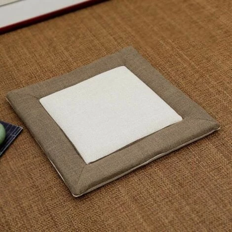 Coussin Siège Tapis Surface Maison Accessoire Table Chaise Décor Coton Lin Kaki 40cm FUiENKO 4 Coussin Siège Tapis Surface Maison Accessoire Table Chaise Décor Coton Lin Kaki 40cm FUiENKO – Image 4