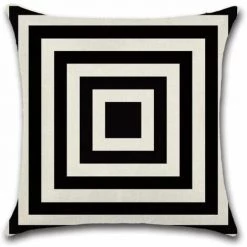 Housse De Coussin 4 Ensembles De Toile De Housse De Coussin Simple Vague Housse De Coussin Décoratif 40x40cm FUIENKO -France Coussin et housse de coussin Soldes Boutique 56694140 3