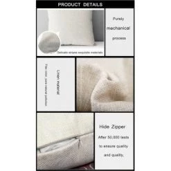 Housse De Décor Noire Housse De Coussin Géométrique Décoration Housses De Coussin 40x40cmx2 FUIENKO -France Coussin et housse de coussin Soldes Boutique 56694369 4