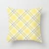 Lot De 4 Housses De Coussin Carré Décoratif-À Carreaux Moderne Simplicité Bleu Jaune 45x45cm FUIENKO