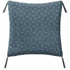 ATMOSPHERA, CRŽATEUR D'INTŽRIEUR Coussin Déco Imprimé "Linah" 40x40cm Bleu Canard