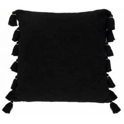 ATMOSPHERA, CRŽATEUR D'INTŽRIEUR Coussin Déco à Pompons "Gypsy" 50x50cm Gris