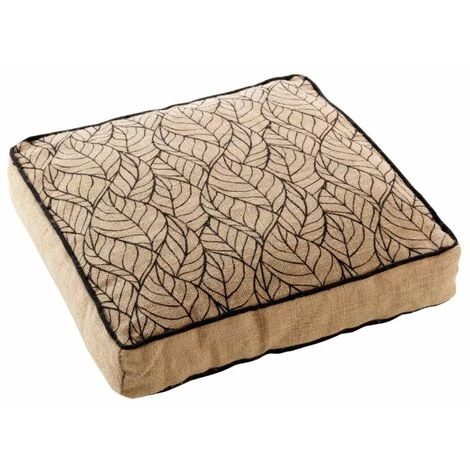 Paris Prix - Coussin De Sol En Jute "kalinda" 40x40cm Noir 1 Paris Prix - Coussin De Sol En Jute "kalinda" 40x40cm Noir