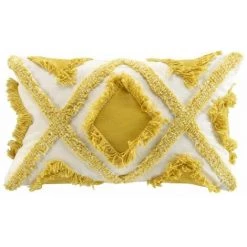 Paris Prix - Coussin Déco "marissa" 30x50cm Miel