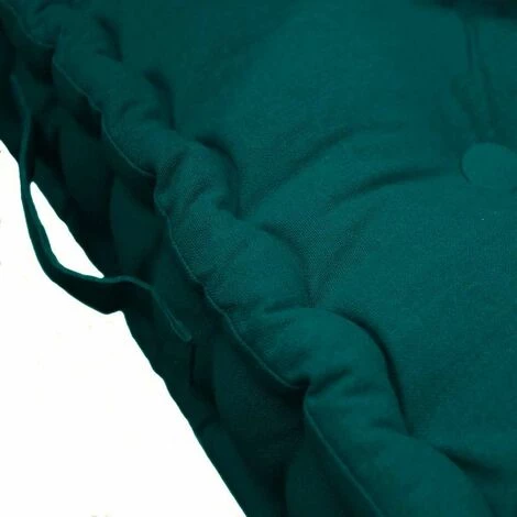 Paris Prix - Coussin De Sol "pacifique" 45x45cm émeraude 2 Paris Prix - Coussin De Sol "pacifique" 45x45cm émeraude – Image 2