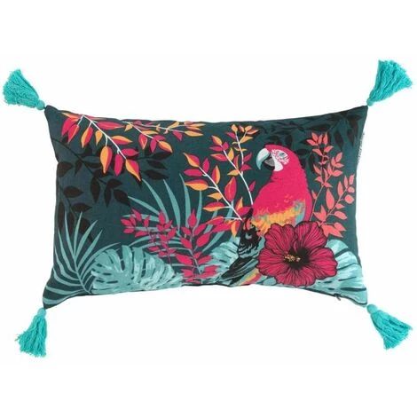 Paris Prix - Coussin Déco Imprimé "caracas" 30x50cm Bleu 1 Paris Prix - Coussin Déco Imprimé "caracas" 30x50cm Bleu