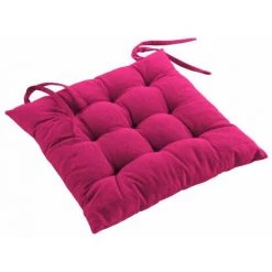Paris Prix - Coussin De Chaise "mistral" 40x40cm Fuchsia