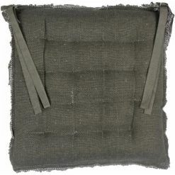 HOMEMAISON Galette De Chaise Bi-faces Tarmac 40 X 40 Cm - Tarmac