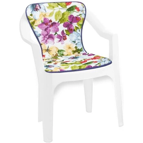 EMMEVI Coussin De Chaise Housse De Siège Fauteuil De Jardin Doux Floral - Violet 1 EMMEVI Coussin De Chaise Housse De Siège Fauteuil De Jardin Doux Floral - Violet
