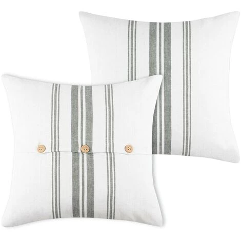 HOMEMAISON Coussin Déhoussable Esprit Tapissier Naturel 45 X 45 Cm - Naturel 2 HOMEMAISON Coussin Déhoussable Esprit Tapissier Naturel 45 X 45 Cm - Naturel – Image 2