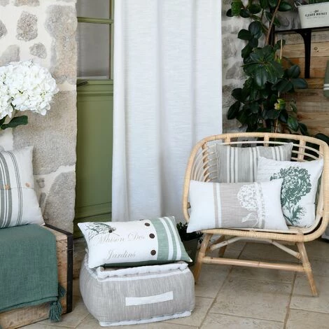 HOMEMAISON Coussin Déhoussable Esprit Tapissier Naturel 45 X 45 Cm - Naturel 3 HOMEMAISON Coussin Déhoussable Esprit Tapissier Naturel 45 X 45 Cm - Naturel – Image 3