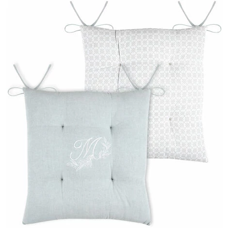 HOMEMAISON Galette De Chaise Aux Coloris Tendres Azur 40 X 40 Cm - Azur 1 HOMEMAISON Galette De Chaise Aux Coloris Tendres Azur 40 X 40 Cm - Azur