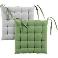 1001KDO POUR LA MAISON Assise Matelassée 40 X 40 Cm Initia Kaki Taupe