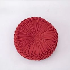 DENUOTOP Rond Velours Potiron Siège Coussin Chaise Housse Tapis Canapé Maison Canapé Décor - Rouge