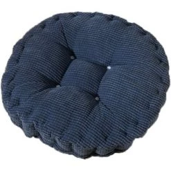 TINOR Coussin De Chaise Rond Confortable Pour La Maison, La Cuisine, Le Jardin, La Salle à Manger, Le Bureau, 40 X 40 Cm (bleu Foncé)