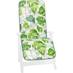 EMMEVI Housse De Siège De Transat Douces Fauteuil De Chaise Pliante Feuilles De Palmier