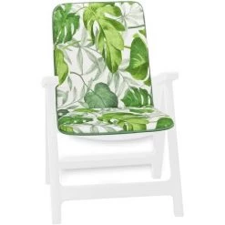 EMMEVI Coussin De Chaise De Jardin Housse De Chaise Pliant Dossier De Fauteuil Feuilles De Palmier