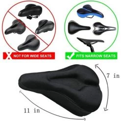 ALMI Housse De Selle De Vélo, Silicone Coussin De Selle De Vélo En Gel Et Confortable Pour VTT De Montagne, Vélo De Route, Pour Hommes Et Femmes -France Coussin et housse de coussin Soldes Boutique 57760045 3