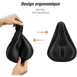 ALMI Housse De Selle De Vélo, Silicone Coussin De Selle De Vélo En Gel Et Confortable Pour VTT De Montagne, Vélo De Route, Pour Hommes Et Femmes -France Coussin et housse de coussin Soldes Boutique 57760045 4