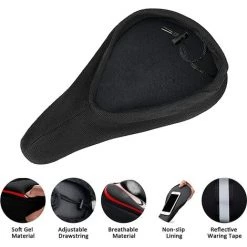 ALMI Housse De Siège De Vélo Gel, Housse De Selle De Vélo De Montagne Super Doux Avec Étui Imperméable Et Anti-poussière Pour Hommes Et Femmes -France Coussin et housse de coussin Soldes Boutique 57760048 3