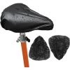 ALMI 3 Packs Housse Imperméable De Selle De Vélo En Noir, Housse De Pluie De Seat De Bicyclette Avec Élastique, Housse De Siège De Vélo Pour Protéger Votre Selle De Vélo