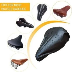 ALMI 3 Packs Housse Imperméable De Selle De Vélo En Noir, Housse De Pluie De Seat De Bicyclette Avec Élastique, Housse De Siège De Vélo Pour Protéger Votre Selle De Vélo -France Coussin et housse de coussin Soldes Boutique 57760182 3