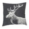 NO-NAME Coussin Cerf 50 X 50 Cm Anthracite - Gris