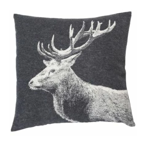 NO-NAME Coussin Cerf 50 X 50 Cm Anthracite - Gris 1 NO-NAME Coussin Cerf 50 X 50 Cm Anthracite - Gris