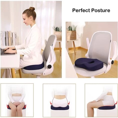 TINOR Coussin De Siège En Mousse à Mémoire, Orthopédique Pour Hemorroides, Coussin Coccyx Voiture, à La Maison, Au Bureau, Gamer, Sur Un Fauteuil Roulant, Coussin De Siège Lombaires, Mal De Dossier 2 TINOR Coussin De Siège En Mousse à Mémoire, Orthopédique Pour Hemorroides, Coussin Coccyx Voiture, à La Maison, Au Bureau, Gamer, Sur Un Fauteuil Roulant, Coussin De Siège Lombaires, Mal De Dossier – Image 2