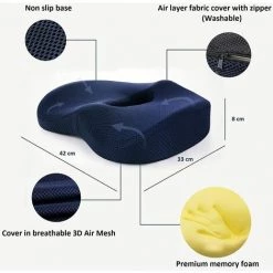 TINOR Coussin De Siège En Mousse à Mémoire, Orthopédique Pour Hemorroides, Coussin Coccyx Voiture, à La Maison, Au Bureau, Gamer, Sur Un Fauteuil Roulant, Coussin De Siège Lombaires, Mal De Dossier 7 TINOR Coussin De Siège En Mousse à Mémoire, Orthopédique Pour Hemorroides, Coussin Coccyx Voiture, à La Maison, Au Bureau, Gamer, Sur Un Fauteuil Roulant, Coussin De Siège Lombaires, Mal De Dossier -France Coussin et housse de coussin Soldes Boutique 57911544 4