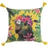 1001KDO POUR LA MAISON Coussin Pompons Perroquet Flamboyant