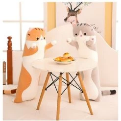 PERLE RARE 50cm Peluche Chat Poupée Mignon Dessin Animé Doux Peluche Chaton Oreiller(Cendre) -France Coussin et housse de coussin Soldes Boutique 58039411 3