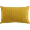 1001KDO POUR LA MAISON Coussin Dehoussable 30 X 50 Cm Gaufrettes Jaune