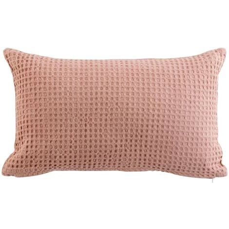 1001KDO POUR LA MAISON Coussin Dehoussable 30 X 50 Cm Gaufrettes Rose 1 1001KDO POUR LA MAISON Coussin Dehoussable 30 X 50 Cm Gaufrettes Rose
