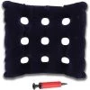 ROSIER Coussin De Siège Gonflaable, Coussin De Siège Carré, Coussin Respirant, Coussin De Siège Portable Pour Chaise De Bureau, Voiture, Chaise De Bureau, Fauteuil Roulant Ou Maison (noir Et Bleu, Pompe)——VEBTles