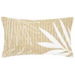 ATMOSPHERA, CRŽATEUR D'INTŽRIEUR Coussin Déco "Palm" 30x50cm Naturel & Blanc