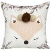 ATMOSPHERA FOR KIDS Coussin Enfant "Renard Pompons" 39x39cm Multicolore