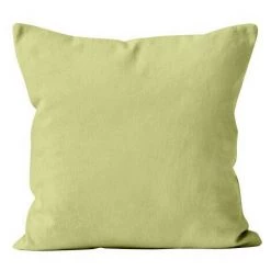 Coussin Déhoussable 60x60 Cm ALIX Vert Citron, Par Soleil D'ocre - Vert